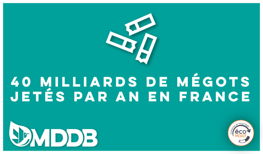 40 Milliards de mégots sont jetés chaque année en France